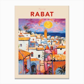 Rabat Morocco 2 Fauvist Travel Poster Canvas Print