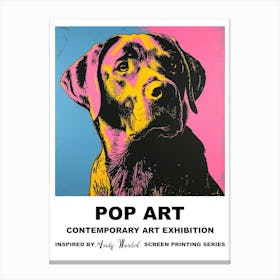 Poster Dog Pop Art 4 Canvas Print