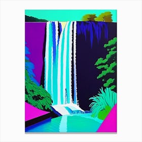 Waterfall Waterscape Colourful Pop Art 2 Canvas Print