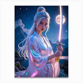 Moonlit Guardian Canvas Print