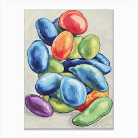 Lima Beans Fauvist vegetable Canvas Print