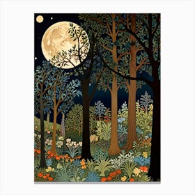 William Morris Moonlight In The Forest 39 Canvas Print