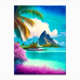 Bora Bora French Polynesia Soft Colours Tropical Destination Canvas Print