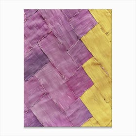 Purple And Yellow Woven Basket Canvas Print