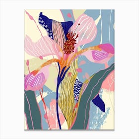 Colourful Flower Illustration Cyclamen 3 Canvas Print