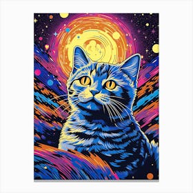 Cosmic Furvoid, Psychedelic Cats series Canvas Print