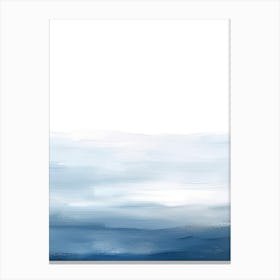 Watercolour Blue White Abstract Water 1 Canvas Print