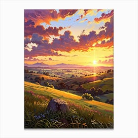 Sunset In The Countryside 14 Canvas Print