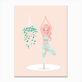 Yoga Tree Pose Canvas Print