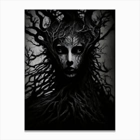 Dark Forest Lady 1 Canvas Print
