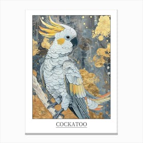 Cockatoo Precisionist Illustration 2 Poster Canvas Print