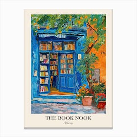 Athens Book Nook Bookshop 4 Poster Canvas Print
