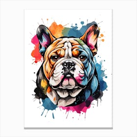 Bulldog Face Canvas Print