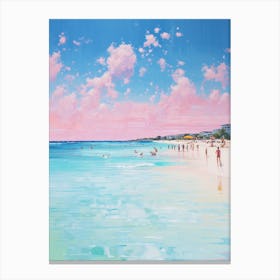 An Oil Painting Of Pink Sands Beach, Harbour Island 2 Canvas Print