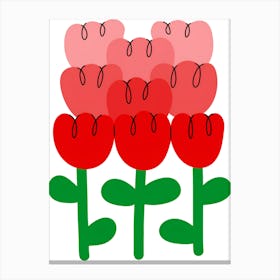 Red Tulips 2 Canvas Print