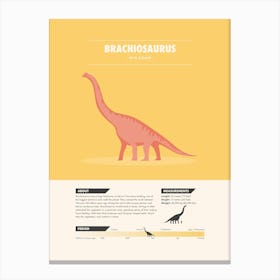 Brachiosaurus - Dinosaur Fact Canvas Print