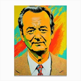 Bill Murray Colourful Pop Movies Art Movies Canvas Print