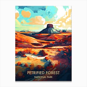 Petrified Forest National Park Travel Poster Illustration Style 2 Canvas Print