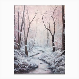 Dreamy Winter Painting Muir Woods National Park United States 3 Canvas Print