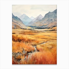 Autumn National Park Painting Banff National Park Alberta Canada 2 Canvas Print