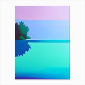 Fog Waterscape Colourful Pop Art 1 Canvas Print