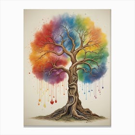 Rainbow Tree Canvas Print