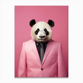 Preppy panda Canvas Print