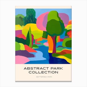 Abstract Park Collection Poster Battersea Park London 2 Canvas Print