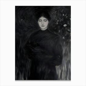 Woman In Black 1 Canvas Print