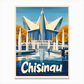 Aihrgdesign A Retro Travel Poster For Chisinau 4 Canvas Print