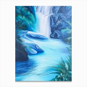 Water Source Waterscapes Marble Acrylic Painting 1 Canvas Print