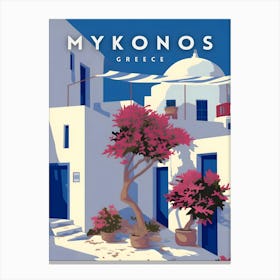 Mykonos Travel Canvas Print