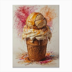 Ice Cream Cone 44 Canvas Print