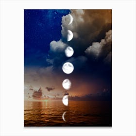 Moon Phases - Moon phases poster Canvas Print