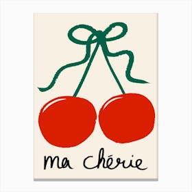 Ma Cherie Green Canvas Print