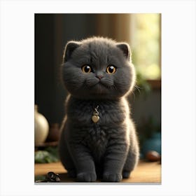 Scottish Shorthair Cat Canvas Print