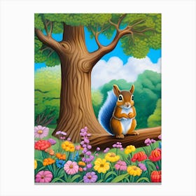 Squirrel In The Forest 2 Canvas Print