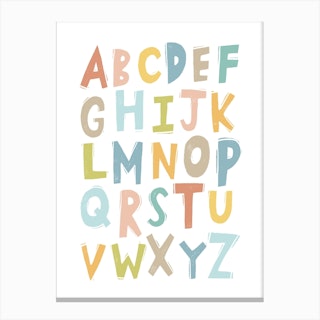 Abc Alphabet Nursery Canvas Print