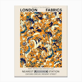 Poster Flores Vista London Fabrics Floral Pattern 4 Canvas Print