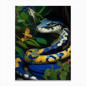 Japanese Rat Snake Painting Canvas Print