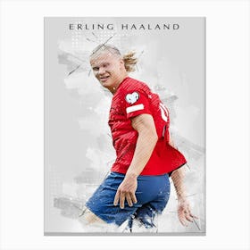 Erling Haaland Graffiti Canvas Print