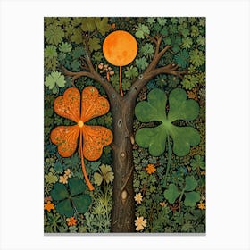 William Morris Four Leaf Clover Canvas Print