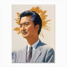 Chow Yun Fat Retro Collage Movies Canvas Print