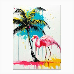 Flamingo Painting Canvas Print