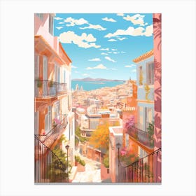 Malaga Spain 4 Illustration Canvas Print