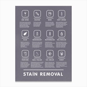 Boho Laundry Room Guide With Stain Removal   Canvas Print