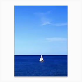 Sailboat In The Ocean 12 Canvas Print