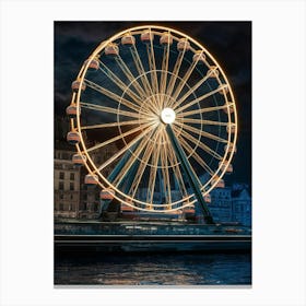 Ferris Wheel At Night Canvas Print