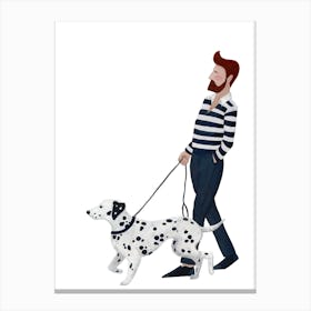 Mister Dots And Stripes Canvas Print