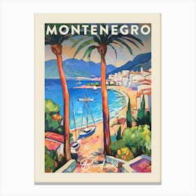 Budva Montenegro 2 Fauvist Painting  Travel Poster Canvas Print